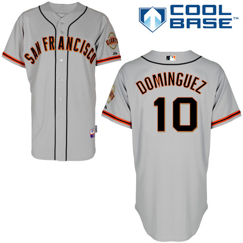 Chris Dominguez #10 MLB Jersey-San Francisco Giants Men's Authentic Road 1 Gray Cool Base Baseball Jersey